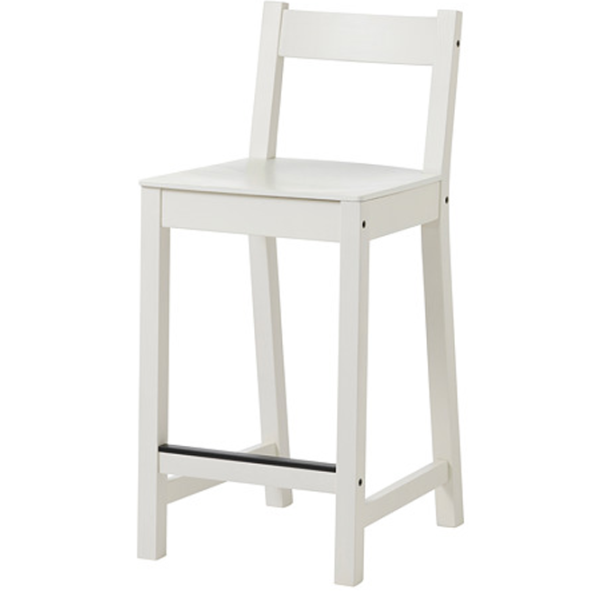 Scaun de bar Ikea Nordviken Furnir / Furnir / White photo 1