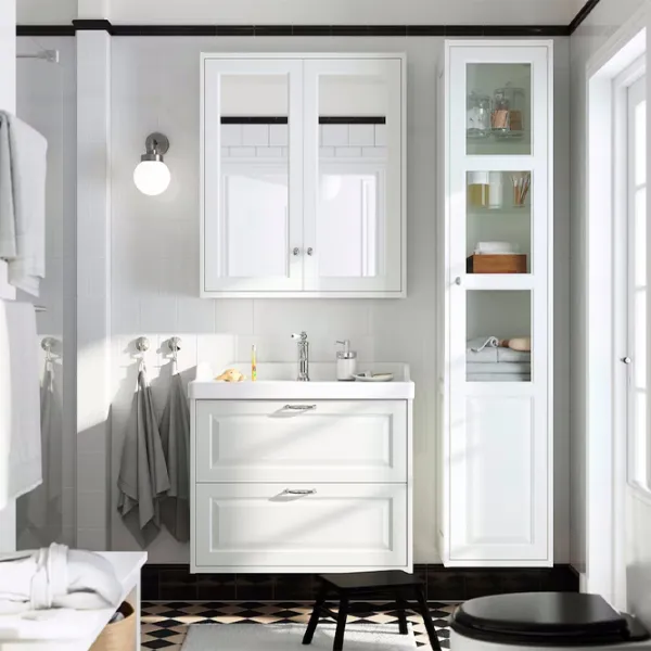 Шкаф пенал Ikea Tannforsen Настенная / ДСП / Белый photo 2