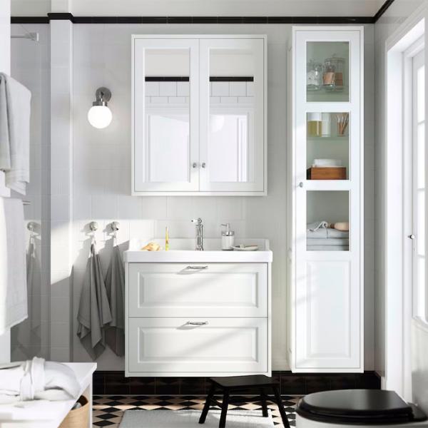 Шкаф пенал Ikea Tannforsen Настенная / ДСП / Белый photo 2