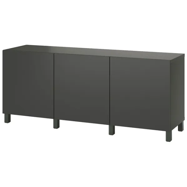 Комод Ikea Besta/Lappviken/Stubbarp 74 x 180 x 42см / МДФ / Тёмно-серый photo 1