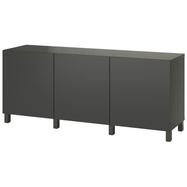 Комод Ikea Besta/Lappviken/Stubbarp 74 x 180 x 42см / МДФ / Тёмно-серый photo 1