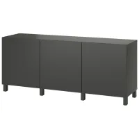Комод Ikea Besta/Lappviken/Stubbarp 74 x 180 x 42см / МДФ / Тёмно-серый