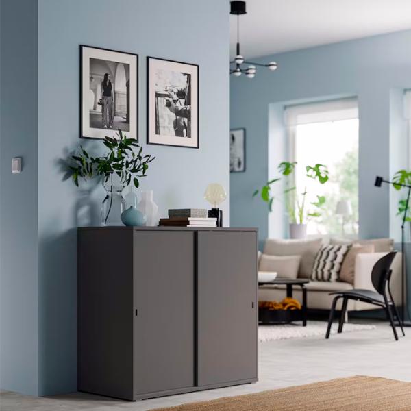 Комод Ikea Vihals 90 x 95 x 47см / МДФ / Серый  photo 2