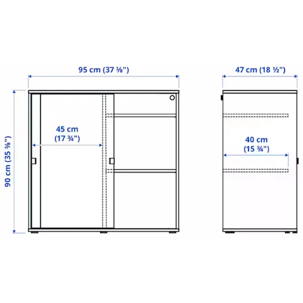 Комод Ikea Vihals 90 x 95 x 47см / МДФ / Серый  photo 4