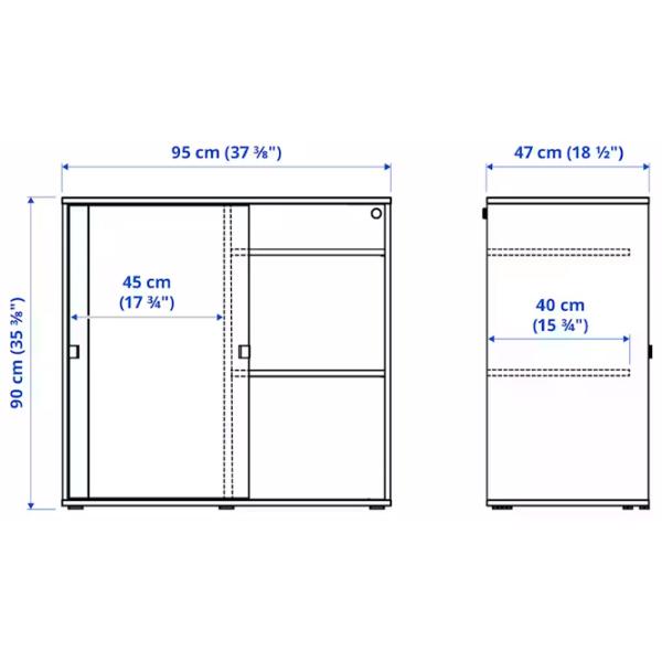 Комод Ikea Vihals 90 x 95 x 47см / МДФ / Серый  photo 4