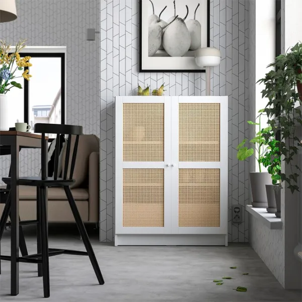 Комод Ikea Billy/Hogadal 106 x 80 x 30см / МДФ / Белый - Бамбук photo 2