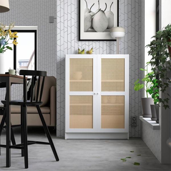 Комод Ikea Billy/Hogadal 106 x 80 x 30см / МДФ / Белый - Бамбук photo 2