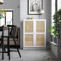 Комод Ikea Billy/Hogadal 106 x 80 x 30см / МДФ / Белый - Бамбук photo 2