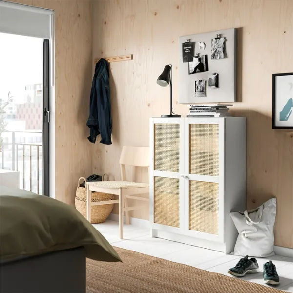 Комод Ikea Billy/Hogadal 106 x 80 x 30см / МДФ / Белый - Бамбук photo 3