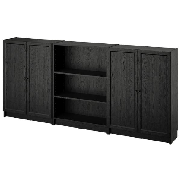 Комод Ikea Billy/Oxberg 106 x 240 x 30см / МДФ / Имитация Черного Дуба photo 1