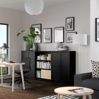 Comodă Ikea Billy/Oxberg 106 x 240 x 30 / MDF / Imitație Stejar Negru photo 6