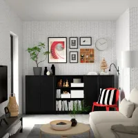 Comodă Ikea Billy/Oxberg 106 x 240 x 30 / MDF / Imitație Stejar Negru photo 7