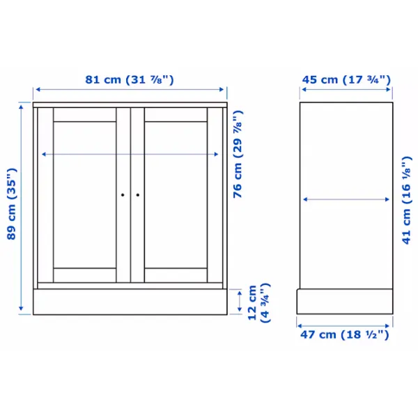 Комод Ikea Havsta 89 x 81 x 45см / МДФ / Серо - Бежевый photo 3