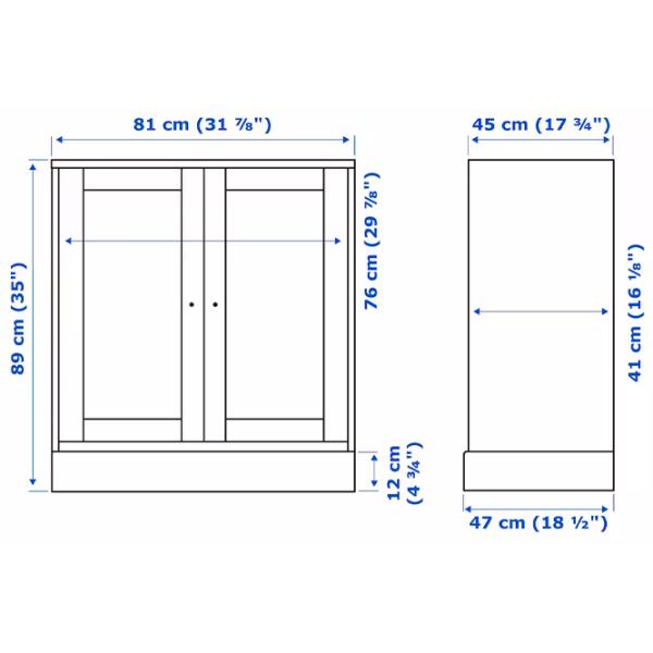Комод Ikea Havsta 89 x 81 x 45см / МДФ / Серо - Бежевый photo 3