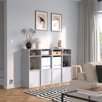Comodă Ikea Spiksmed 96.5 x 154.5 x 32 / MDF / Gray photo 2