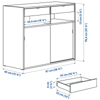 Комод Ikea Spiksmed 79.3 x 195 x 40см / МДФ / Серый photo 7