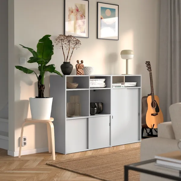 Comodă Ikea Spiksmed  96 x 137 x 32 / MDF / Gray photo 4