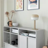 Comodă Ikea Spiksmed 96 x 137 x 32 / MDF / Gray photo 5