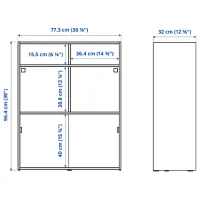 Comodă Ikea Spiksmed 96 x 137 x 32 / MDF / Gray photo 6