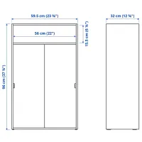 Comodă Ikea Spiksmed 96 x 137 x 32 / MDF / Gray photo 8