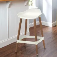 Барный стул Ikea Gronsta Пластик / Дерево / Белый photo 3