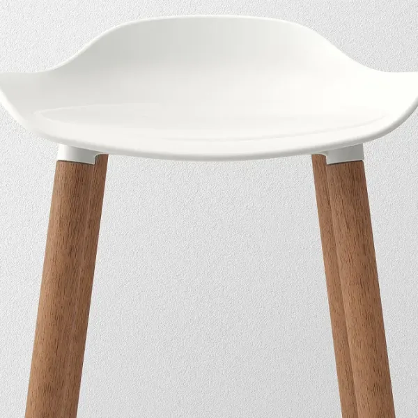 Scaun de bar Ikea Gronsta Plastic / Lemn / White photo 6 Scaun de bar Ikea Gronsta Plastic / Lemn / White photo 6