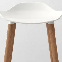 Барный стул Ikea Gronsta Пластик / Дерево / Белый photo 6