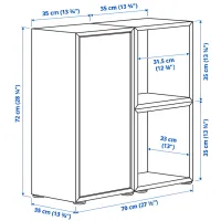 Comodă Ikea Eket 72 x 70 x 35 / MDF / Multicolor photo 3