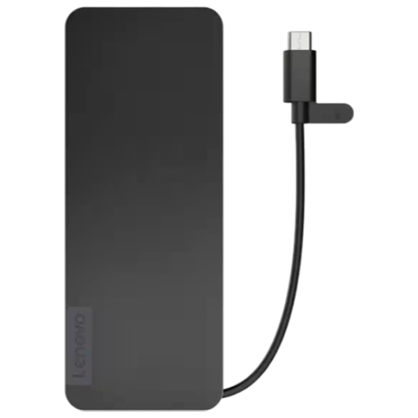 Adaptor Hub Lenovo Slim Travel Dock USB Type-C / Black photo 1