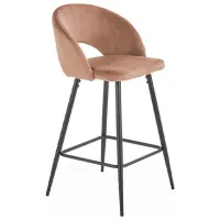 Барный стул Halmar H96 Бархат / Металл / Бежевый