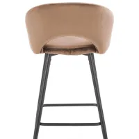 Scaun de bar Halmar H96 Catifea / Metal / Beige photo 2