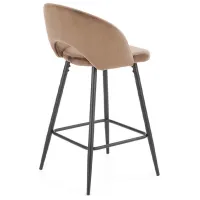 Scaun de bar Halmar H96 Catifea / Metal / Beige photo 4