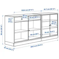 Comodă Ikea Tonstad 90 x 202.3 x 47 / MDF / Maro photo 2