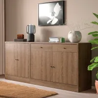 Comodă Ikea Tonstad 90 x 202.3 x 47 / MDF / Maro photo 3