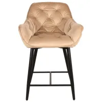 Scaun de bar Signal Cherry H-2 Piele eco / Metal / Beige