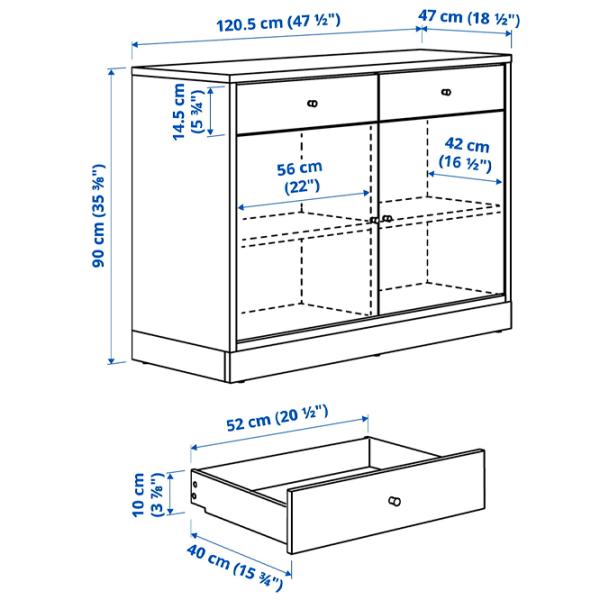 Комод Ikea Tonstad 90 x 120.5 x 47см / МДФ / Дубовый Шпон photo 3