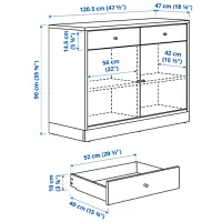 Comodă Ikea Tonstad 90 x 120.5 x 47 / MDF / Oak Veneer photo 3