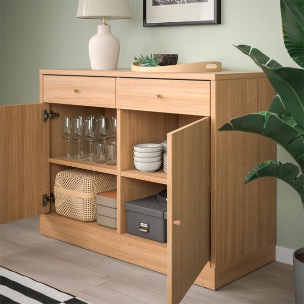 Комод Ikea Tonstad 90 x 120.5 x 47см / МДФ / Дубовый Шпон photo 5