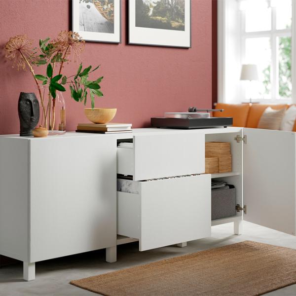 Комод Ikea Besta/Timmerviken/Stubbarp 74 x 180 x 42см / МДФ / Белый photo 3