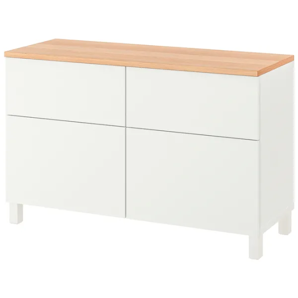 Comodă Ikea Besta/Lappviken/Stubbarp 76 x 120 x 42 / MDF / Alb photo 1