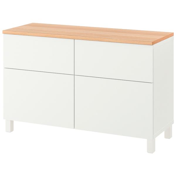 Comodă Ikea Besta/Lappviken/Stubbarp 76 x 120 x 42 / MDF / Alb photo 1
