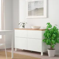Comodă Ikea Besta/Lappviken/Stubbarp 76 x 120 x 42 / MDF / Alb photo 3
