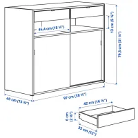 Comodă Ikea Spiksmed 79.3 x 97 x 40 / MDF / Gray photo 7