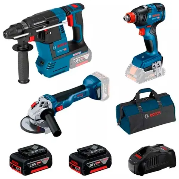 Set de instrumente Bosch GBH/GWS/GDX/GBA/GAL 18 V / 3 photo 1