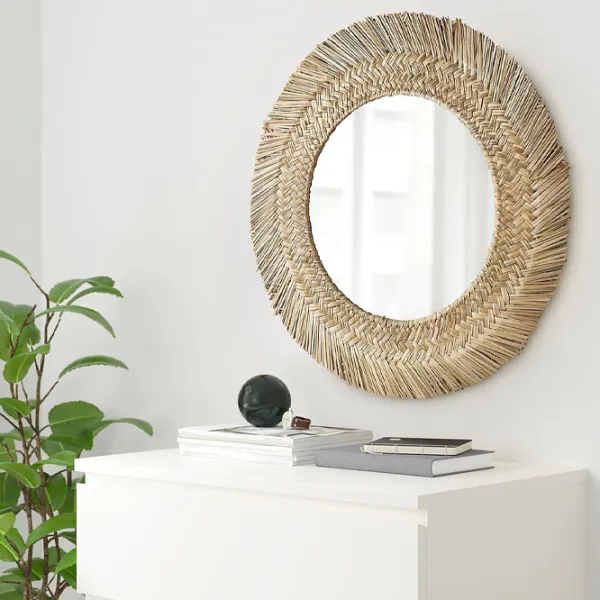 Oglindă Ikea Vrigstad  Bambus / Rotundă photo 2