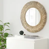 Oglindă Ikea Vrigstad Bambus / Rotundă photo 2
