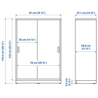 Comodă Ikea Tonstad 115.5 x 81 x 37.1 / MDF / Alb photo 6