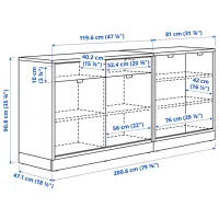 Комод Ikea Tonstad 90.8 x 200.6 x 47.1см / МДФ / Белый photo 4