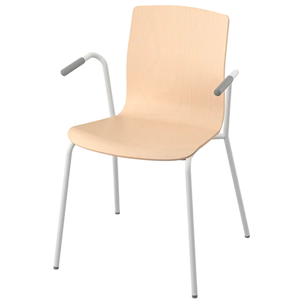 Scaun de birou Ikea Laktare Lemn/ Mesteacăn White photo 1