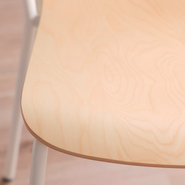 Scaun de birou Ikea Laktare Lemn/ Mesteacăn White photo 4